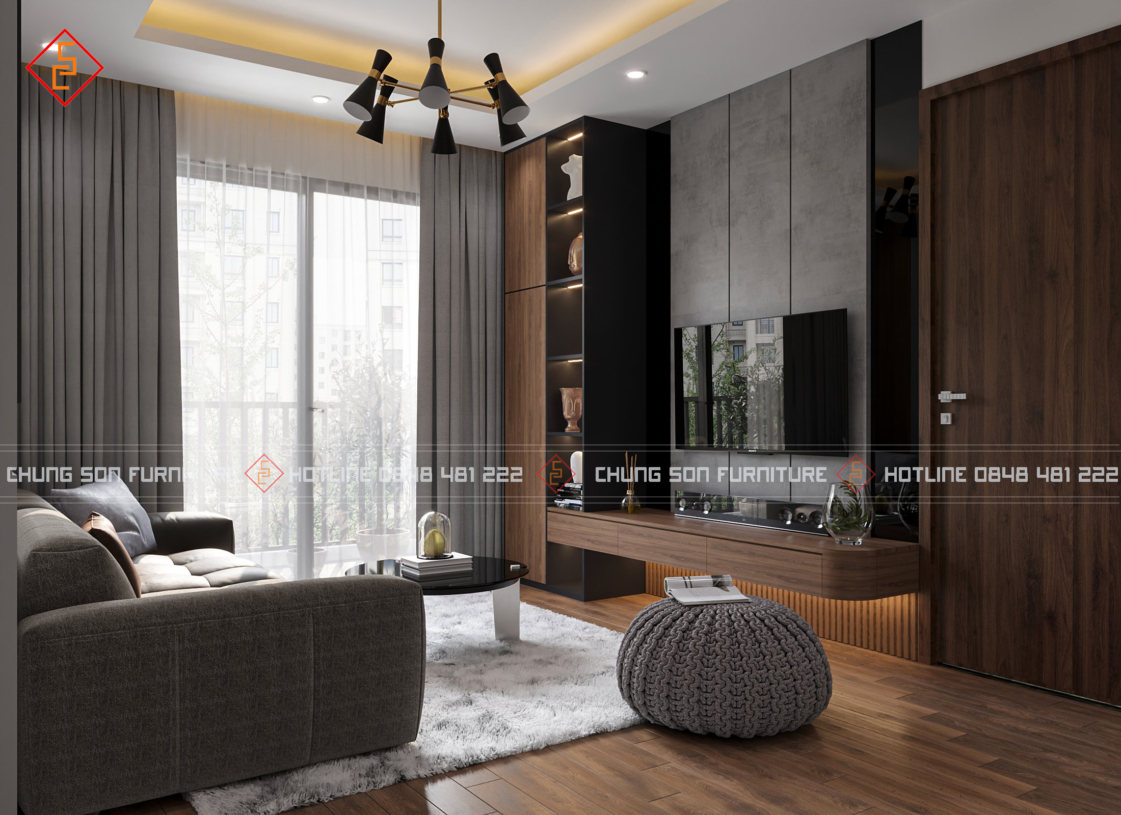 Thiết kế nội thất phòng khách Thanh Hóa
