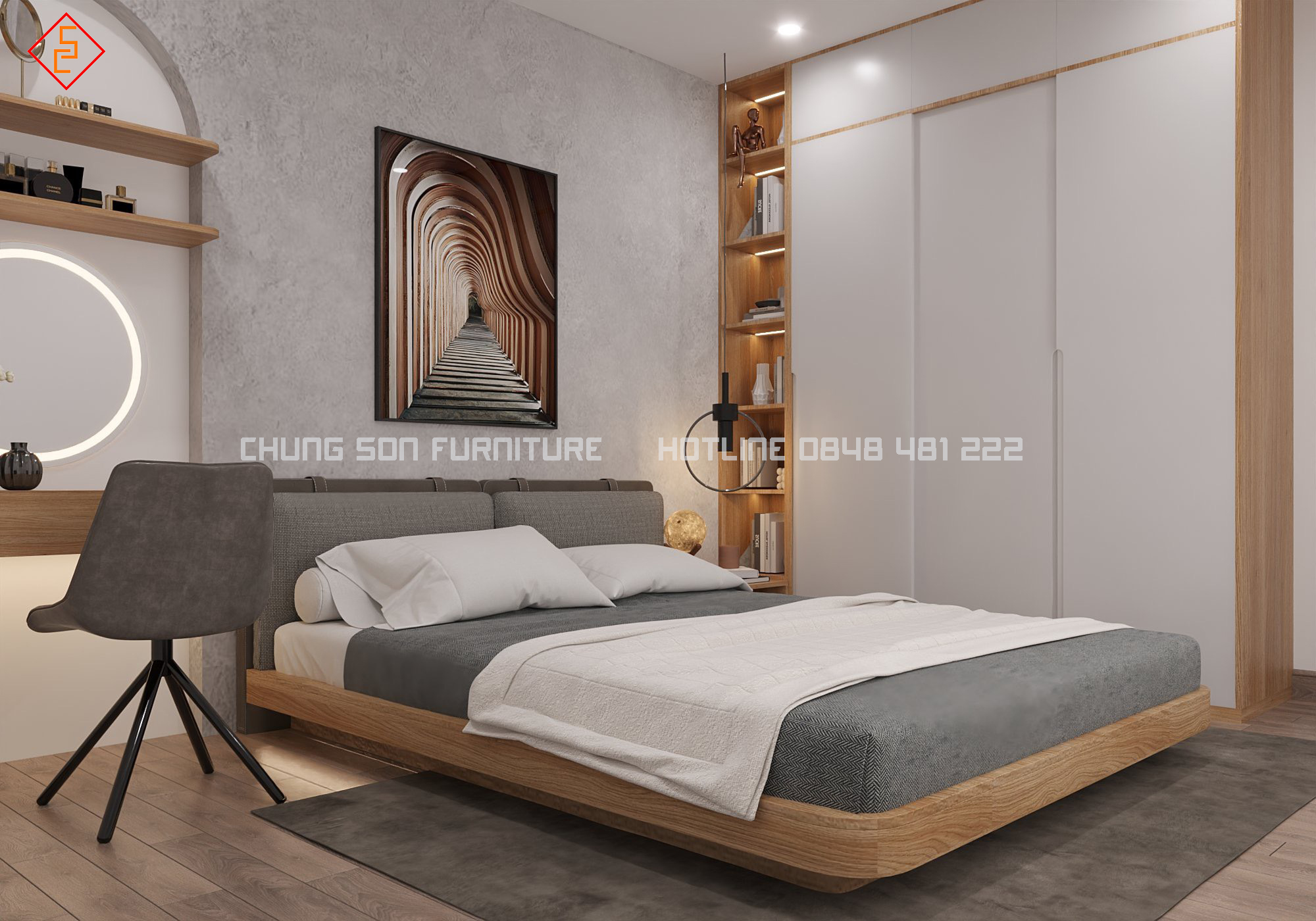 Gỗ công nghiệp trong thiết kế nội thất phòng ngủ